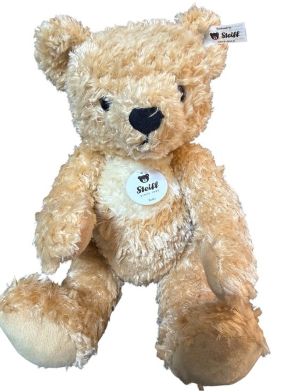 Steiff Paddy Teddy Bear Plush Handmade Originals Tan Stuffed Animal Soft Toy